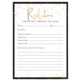 2025 New Year's Resolutions List Printable by LittleSizzle