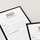 2025 Resolutions and New Year's Goals Card Printable