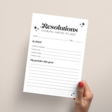 2025 New Year Resolutions Goal Setting List Printable