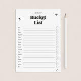 2027 Bucket List Printable by LittleSizzle