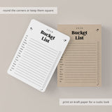 2026 Bucket List Printable