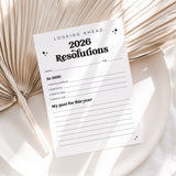 2026 New Year Resolutions Goal Setting List Printable