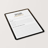 2026 Resolutions and New Year's Goals Card Printable