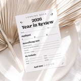 2026 End of Year Review Self Reflection Cards Printable