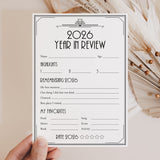 2026 Year in Review Cards for Gatbsy New Years Party