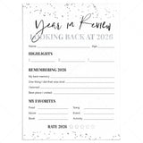 Year in Review Cards Printable by LittleSizzle