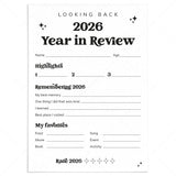 2026 End of Year Review Self Reflection Cards Printable by LittleSizzle