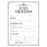 2026 Year in Review Cards for Gatbsy New Years Party by LittleSizzle
