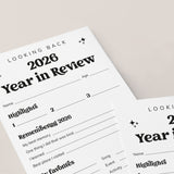 2026 End of Year Review Self Reflection Cards Printable