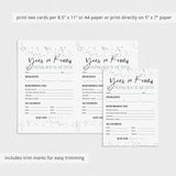 Silver New Year's Resolution Cards Printable