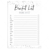 New Year Bucket List Printable by LittleSizzle