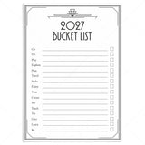 Printable New Year Bucket List 2027 by LittleSizzle