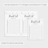 New Year Bucket List Printable