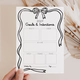 New Year Goal Setting Card Printable