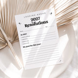 2027 New Year Resolution and Reflection Cards Printable