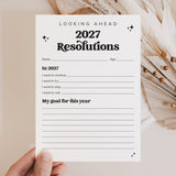 2027 New Year Resolutions Goal Setting List Printable