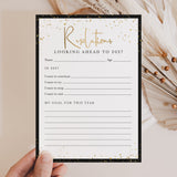 2027 New Year's Resolutions List Printable