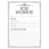 Gatsby New Years Party Printable 2026 Resolutions by LittleSizzle