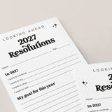 2027 New Year Resolutions Goal Setting List Printable