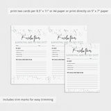 New Year Resolutions Card Printable