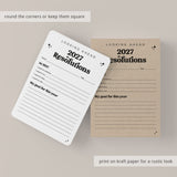 2027 New Year Resolutions Goal Setting List Printable