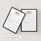 2027 Resolutions and New Year's Goals Card Printable