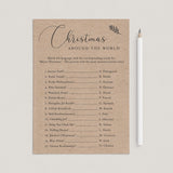 Rustic Christmas Party Game Merry Christmas Around The World by LittleSizzle