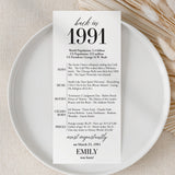 35th Birthday Party Decorations Back in 1991 Table Card by LittleSizzle