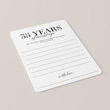 35th Wedding Anniversary Wishes & Advice Card Printable