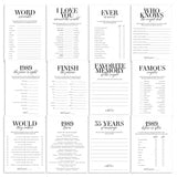 Married in 1989 36th Wedding Anniversary Party Games Bundle