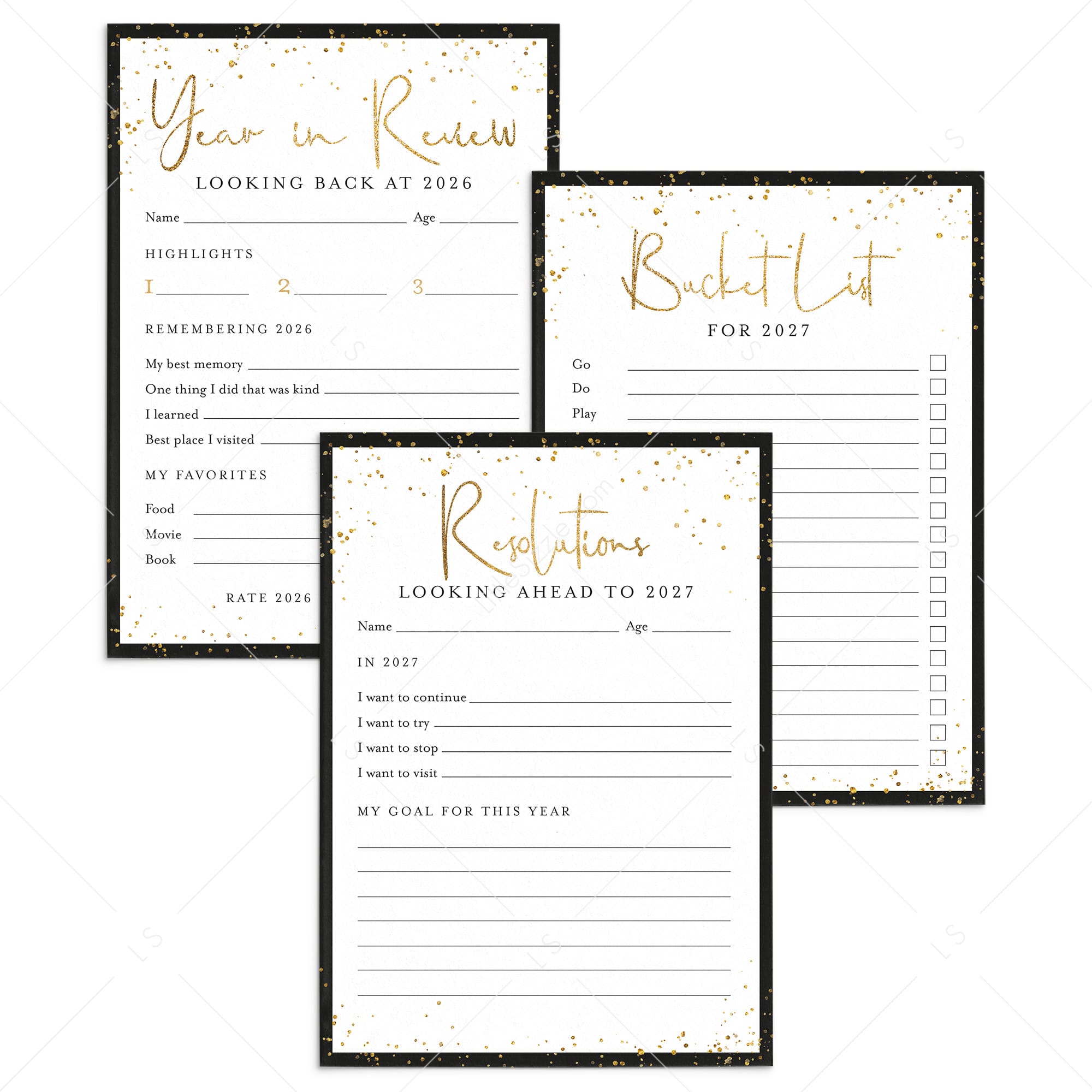 2026 2027 New Years Printables by LittleSizzle