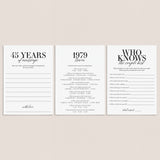 46th Anniversary Party Games Married in 1979 Printable by LittleSizzle