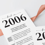 20th Reunion Table Decorations Back in 2006 News Card