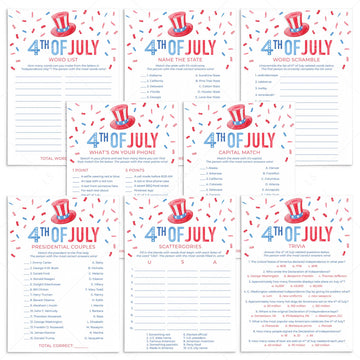 4th of July Party Games Bundle Printable by LittleSizzle