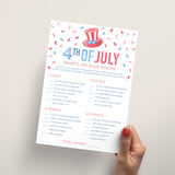 4th of July Party Games Bundle Printable