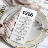 100th Birthday Decorations Born in 1926 Table Card