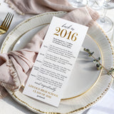 10th Class Reunion Table Card Class of 2016 Reunion Decorations
