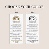 50th Class Reunion Table Card Class of 1976 Reunion Decorations