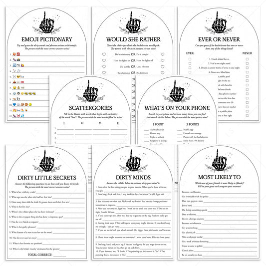 Printable Bride or Die Bach Party Games Bundle Til Death Do Us Party by LittleSizzle