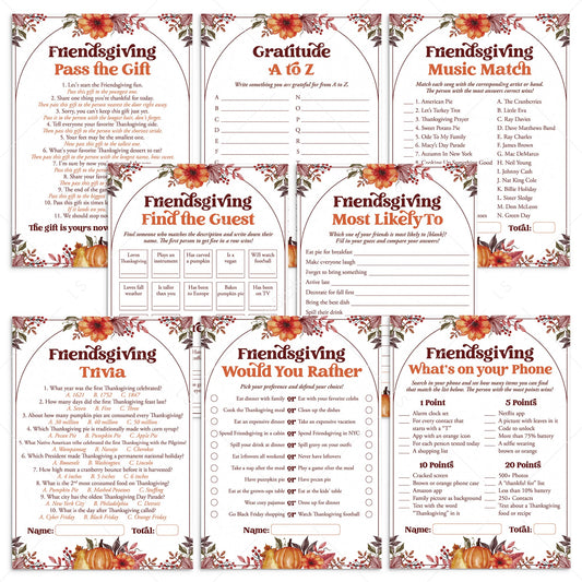 Printable Adult Friendsgiving Game Bundle by LittleSizzle