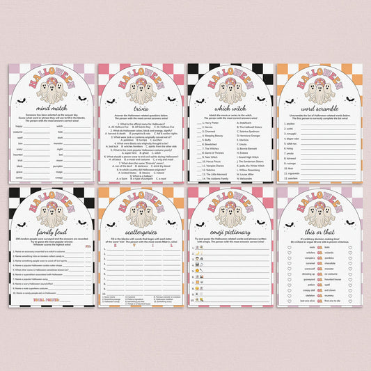 Retro Spooky Halloween Party Games Bundle Printable by LittleSizzle