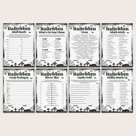 Spooky Halloween Adult Games Bundle Printable by LittleSizzle