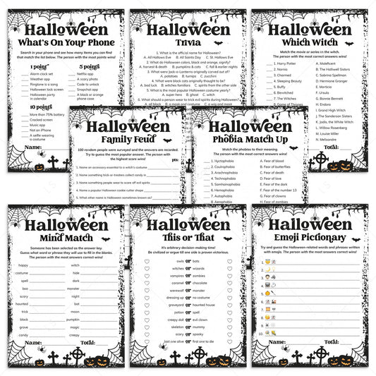 Spooky Halloween Adult Games Bundle Printable by LittleSizzle