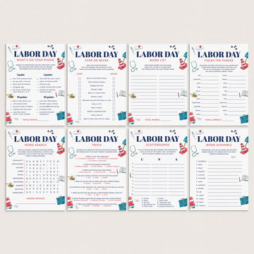 Fun Labor Day Games Printable by LittleSizzle