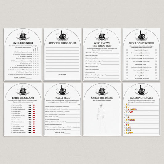 Printable Bride or Die Bridal Shower Games Bundle by LittleSizzle