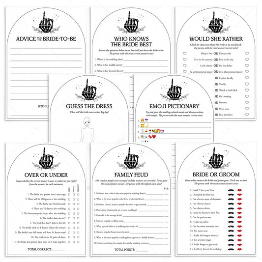 Printable Bride or Die Bridal Shower Games Bundle by LittleSizzle
