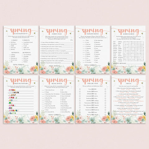 Spring Themed Games Bundle Printable | Springtime Ideas for All Ages ...