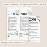 25th Wedding Anniversary Decorations Back in 2001 Cards