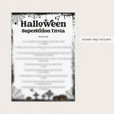 Halloween Superstitions Trivia Printable | Answers Included