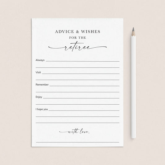 Printable Retirement Wishes and Advice Cards Happy Retirement by LittleSizzle